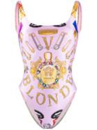 Versace Barocco Print Swimsuit - Pink