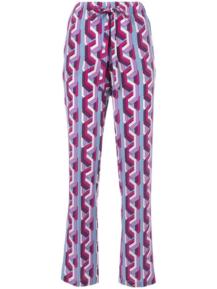 Gucci Web Chain Print Pajama Trousers - Pink & Purple