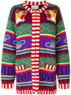 Gucci Tiger Intarsia Knit Cardigan - Multicolour