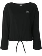 Ea7 Emporio Armani Embellished Logo Sweatshirt - Black
