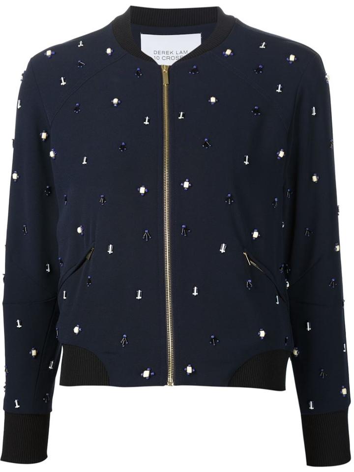 Derek Lam 10 Crosby Embellished Zip Jacket