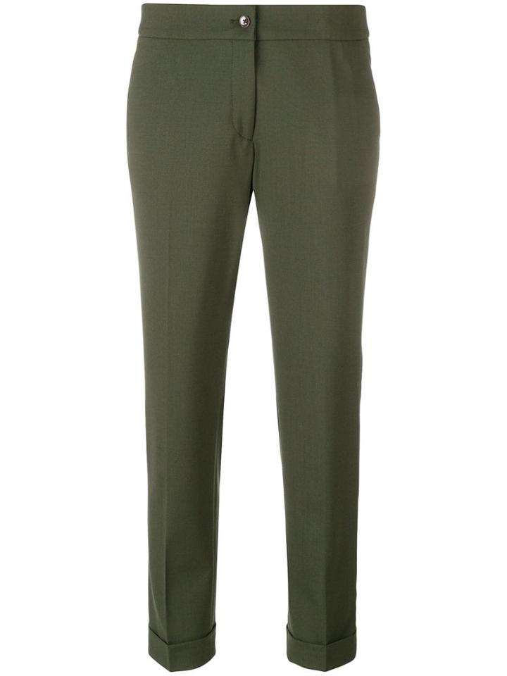 Etro Cropped Tailored Trousers - Green