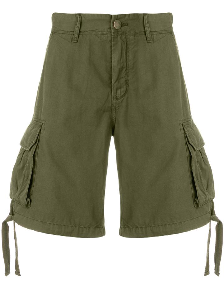 Sun 68 Drawstring Trim Cargo Shorts - Green