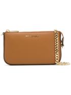 Michael Michael Kors Jet Set Chain Clutch - Brown