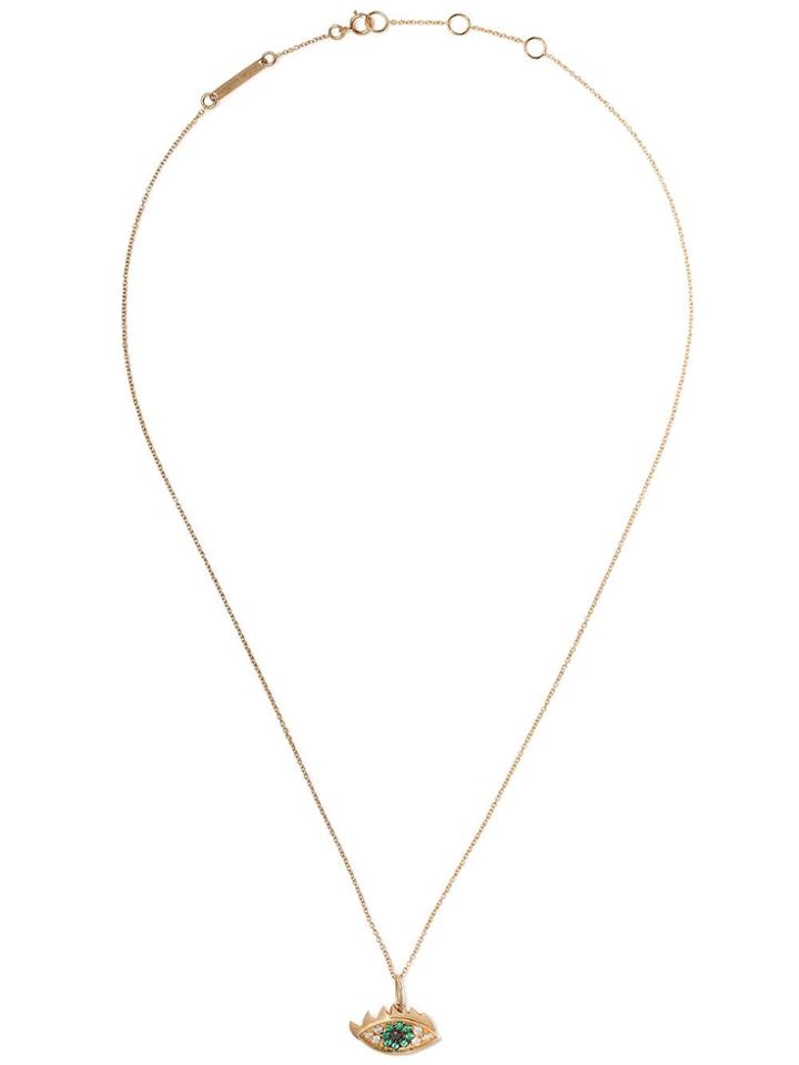 Delfina Delettrez 18kt Yellow Gold, Diamond And Emerald Eye Necklace -