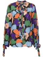 No21 Colourblock Floral Shirt - Multicolour