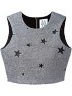 Zoe Karssen Embroidered Star Crop Top