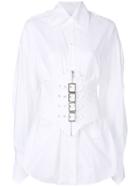 Faith Connexion Buckle Corset Shirt - White