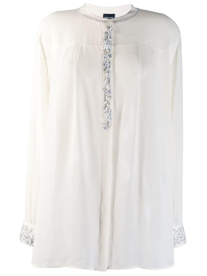 Ermanno Scervino Bead-embellished Blouse - Neutrals