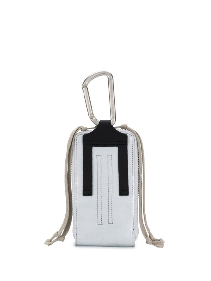 Rick Owens Drkshdw Keychain Zip-around Wallet - Silver