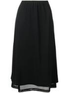 Mm6 Maison Margiela Layered Midi Skirt - Black