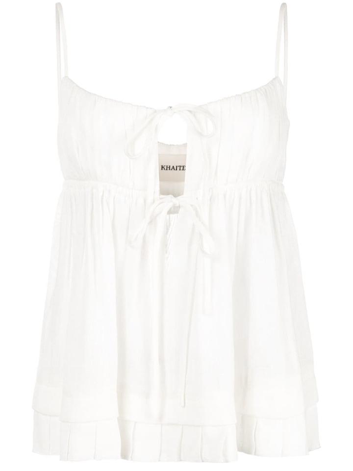 Khaite Flared Slip Top - Neutrals