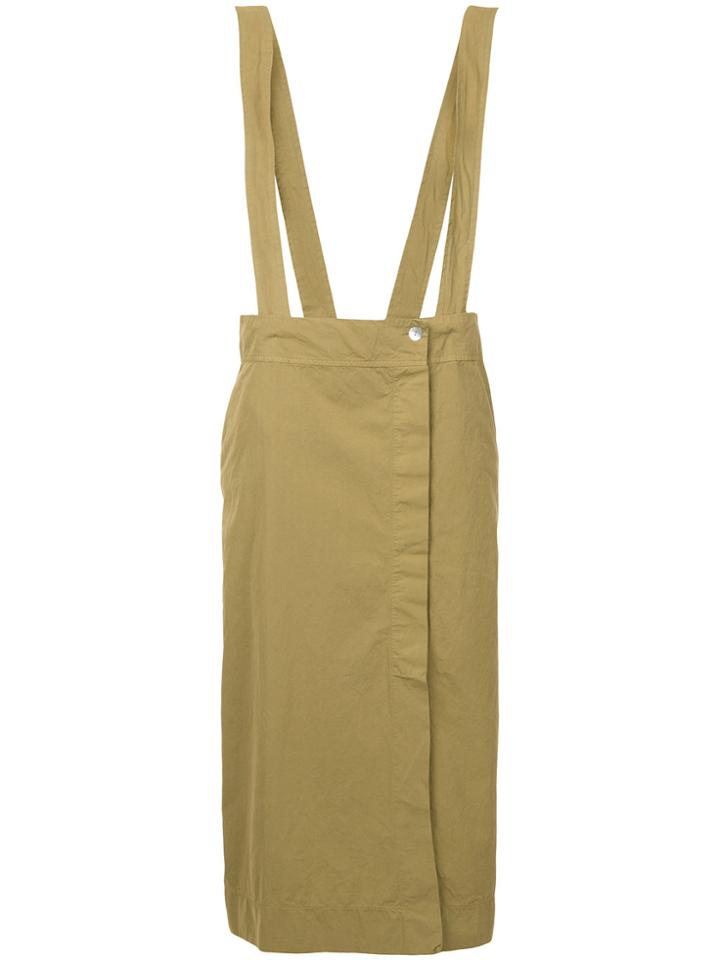 Album Di Famiglia Suspender Maxi Skirt - Brown