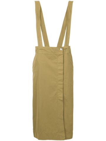 Album Di Famiglia Suspender Maxi Skirt - Brown