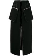 David Koma Midi Peplum Skirt - Black