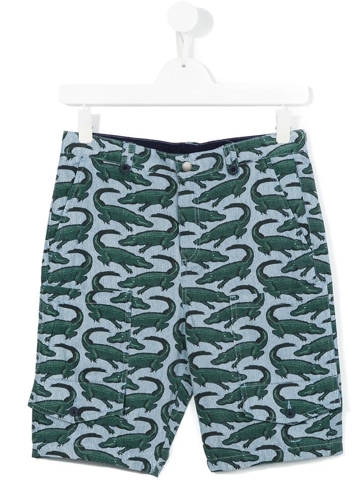 Stella Mccartney Kids Crocodile Print Pine (green) Shorts, Boy's, Size: 14 Yrs