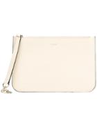 Valextra Zipped Clutch, Women's, White, Calf Leather