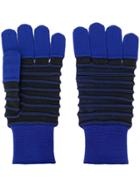 Issey Miyake Men Ribbed Gloves - Blue