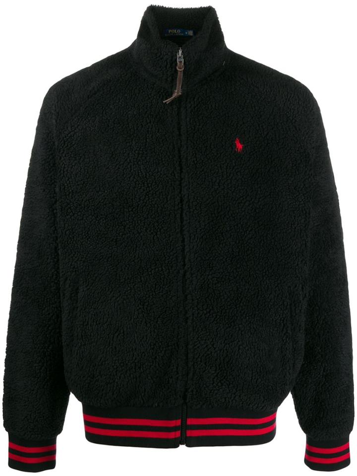 Ralph Lauren Stand Up Collar Textured Jacket - Black