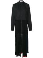 Sonia Rykiel Pleated Shirt Dress - Black