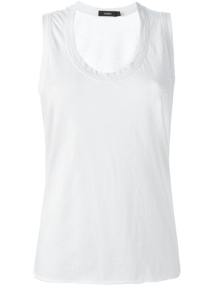 Bassike Scoop Neck Tank Top - White