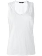 Bassike Scoop Neck Tank Top - White