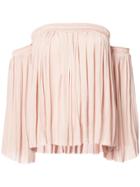 Elizabeth And James Off Shoulder Blouse - Nude & Neutrals