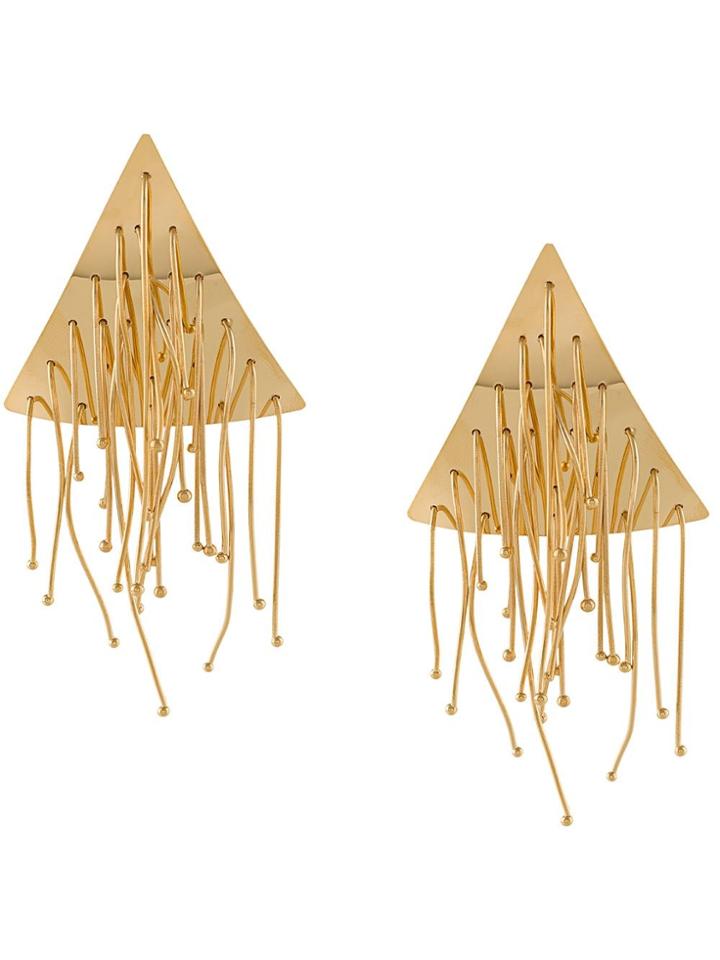 Jil Sander Mobile Hanging Wires Earrings - Gold