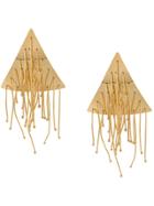 Jil Sander Mobile Hanging Wires Earrings - Gold