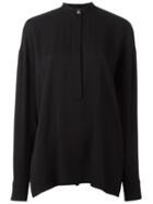 Helmut Lang Bow Detail Blouse, Women's, Size: Medium, Black, Silk/spandex/elastane
