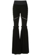 Andrea Bogosian - Wide Leg Trousers - Women - Chamois Leather/spandex/elastane/polyimide - M, Black, Chamois Leather/spandex/elastane/polyimide