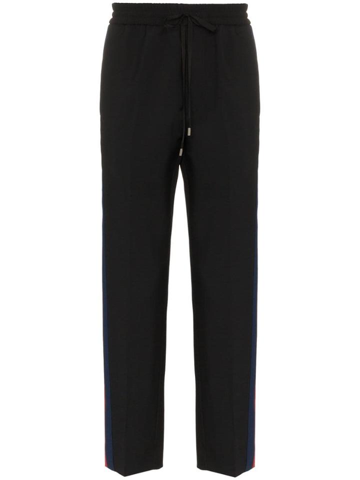 Gucci Gg Webb Stripe Track Pants - Black