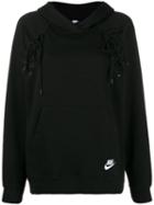 Nike Lace-up Hoodie - Black