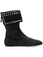 Alexander Mcqueen Eyelet Ankle Boots - Black