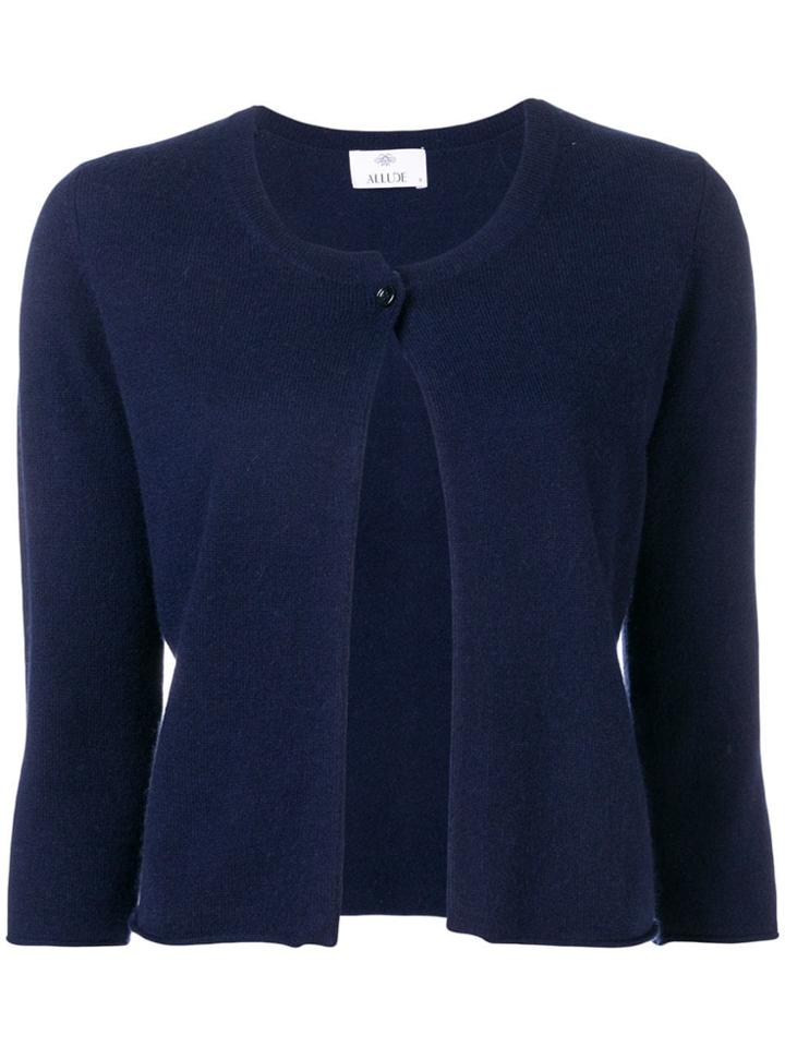 Allude Single-button Cardigan - Blue