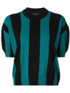 Diesel Black Gold Striped Shortsleeved Jumper, Women's, Size: Medium, Viscose/polyester