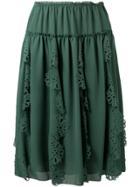 See By Chloé Perforated Detail Skirt - Green