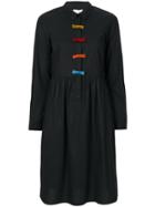 Chinti & Parker Bow Embroidered Shirt Dress - Black
