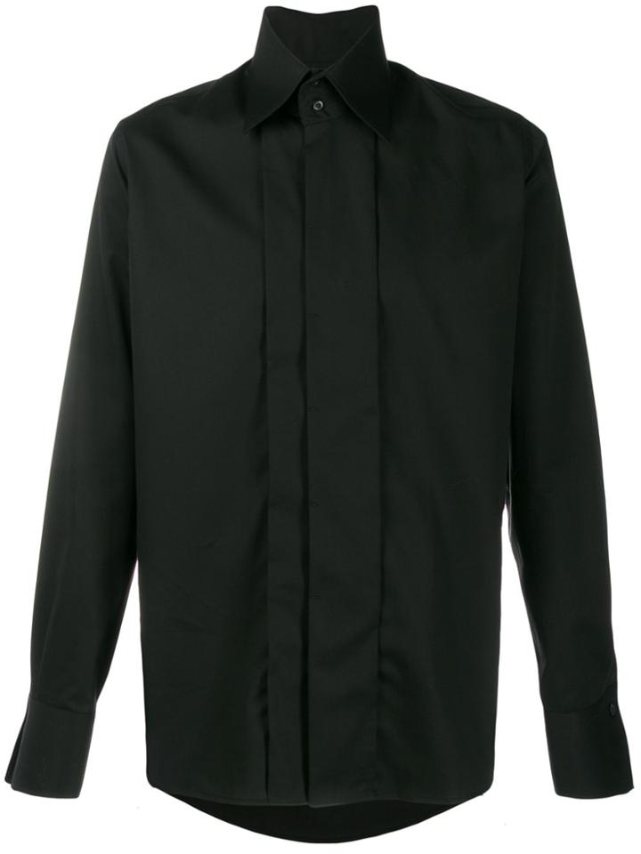Karl Lagerfeld Modern Fit Pointed Collar Shirt - Black