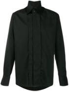 Karl Lagerfeld Modern Fit Pointed Collar Shirt - Black