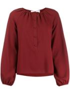 See By Chloé Button Down Collar Blouse - Red