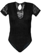 Andrea Bogosian Lace Bodysuit - Black