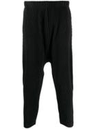 Homme Plissé Issey Miyake Dropped-crotch Pleated Trousers - Black