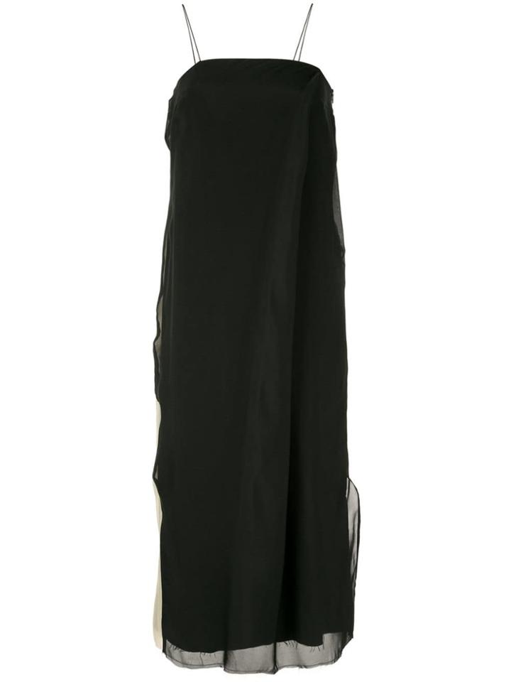 Song For The Mute Two Tone Slip Dress - Black