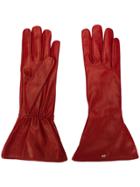 Dolce & Gabbana Leather Gloves - Red