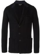 Giorgio Armani Patch Pocket Blazer, Men's, Size: 50, Blue, Cotton/viscose