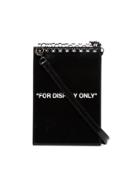 Off-white Black Notepad Patent Leather Bag