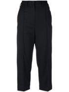 Trina Turk Cropped Frill Trousers - Black