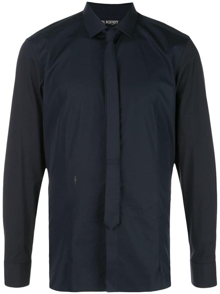 Neil Barrett Classic Fitted Slim Shirt - Blue