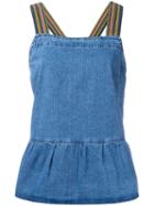 Mih Jeans Rango Pinafore Blouse, Women's, Size: Small, Blue, Cotton